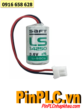 Saft LS14250 (Dây Zắc cắm), Pin nuôi nguồn PLC Saft LS14250 1/2AA 1200mAh chính hãng